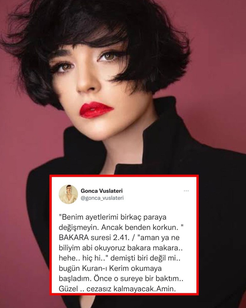 gonca vuslateri den kuran sozleri kuran okumaya basladi